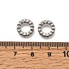 Brass Micro Pave Clear Cubic Zirconia European Beads KK-Z126-21P-2