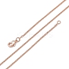 1mm Rack Plating Brass Curb Chain Necklaces for Women Men MAK-L044-26RG-4