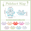 135Pcs 9 Colors Transparent Acrylic Bead Caps OACR-ME0001-28-2