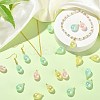 40Pcs 4 Colors Rainbow Iridescent Plating Acrylic Pendants MACR-CJ0001-59-5