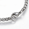 Non-Tarnish 304 Stainless Steel Box chain Necklaces NJEW-F242-13P-E-3