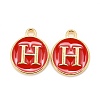 Golden Plated Alloy Enamel Charms X-ENAM-S118-03H-1