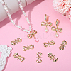 14Pcs Brass Bowknot Connector Charms KK-BBC0021-74-4