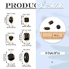 6Pcs 6 Style Natural Agate Links Connectors G-MP0001-03-3