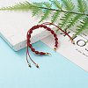 Adjustable Polyester Braided Cord Bracelet Making AJEW-JB00848-05-4