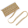 Wave Polyester Embroidery Lace Ribbon OCOR-WH0078-33-1