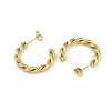PVD Vacuum Plating 201 Stainless Steel Twist Stud Earrings for Women EJEW-F345-05G-2