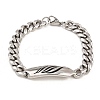 304 Stainless Steel Cuban Link Chain Bracelets for Men Women BJEW-G766-05P-03-4