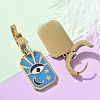 304 Stainless Steel Enamel Hoop Earrings for Women STAS-Z105-01G-04-3