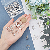 Unicraftale 24Pcs 4 Style 304 Stainless Steel Linking Rings STAS-UN0023-74-3
