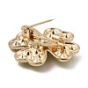 Alloy Glass Rhinestone Clover Brooches JEWB-K017-05KCG-3
