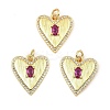 Rack Plating Real 18K Gold Plated Brass Pendants KK-B077-23G-1