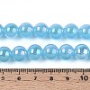 Electroplate Imitation Jade Glass Beads Strands GLAA-T032-J10mm-AB04-4