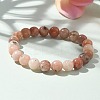 Natural Plum Blossom Jasper Beads Stretch Bracelets X-BJEW-F380-01-B08-1
