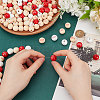 120Pcs 5 Colors Wood European Beads WOOD-FG0001-49-3