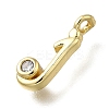 Brass Micro Pave Cubic Zirconia Pendants KK-B132-12G-J-2