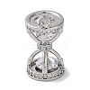 Ion Plating(IP) Brass Micro Pave Cubic Zirconia Pendants KK-U042-04P-1