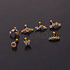 316L Surgical Stainless Steel Micro Pave Clear Cubic Zirconia Cartilage Earrings WG14BE9-17-2
