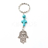 Synthetic Turquoise beads Keychain KEYC-JKC00267-02-1