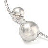Rack Plating Brass Pave Clear Cubic Zirconia Round Ball Choker Necklaces NJEW-A031-02-01P-2
