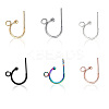 24Pcs 6 Colors 304 Stainless Steel Stud Earring Findings STAS-SC0009-55-5