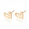 Brass Stud Earrings KK-S348-123-1