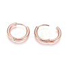 Ion Plating(IP) 304 Stainless Steel Huggie Hoop Earrings EJEW-F111B-17mm-RG-3