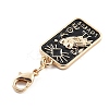 Tarot Alloy Enamel Pendant Decoration HJEW-P021-01A-G-2