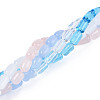 Imitation Jade & Transparent Glass Beads Strands GLAA-N058-4x6mm-A01-2