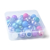DIY Round Resin Beads and Acrylic Beads Jewelry Making Findings Kits DIY-FS0007-73-6