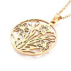 304 Stainless Steel Pendant Necklaces NJEW-T018-57G-5