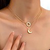 2Pcs Sun & Moon Alloy Pendant Necklaces FS-WGC7774-01-2
