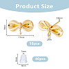 Brass Stud Earring Findings KK-DC0004-79-2