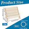 3-Tier Assembled Wood Organizer Display Risers ODIS-WH0002-84-2