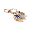Elephant Zinc Alloy Enamel with Rhinestone Pendant Keychain KEYC-G061-01C-3