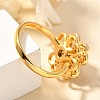 Flower Rotatable Finger Ring for Women RJEW-U035-01G-06-3