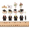 24Pcs 12 Styles Graduation Season Alloy Enamel Pendants ENAM-FP0001-79-3