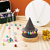 120Pcs 15 Colors Spray Painted Crackle Glass Pendants FIND-KS0001-29-9