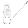 50Pcs 925 Sterling Silver Links STER-BBC0001-09-2