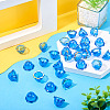 30Pcs UV Plating Acrylic Bead Caps PACR-TA0001-17F-5