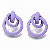 Spray Painted Eco-Friendly Iron Dangle Stud Earrings EJEW-T009-03A-05-NR-1