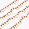 3.28 Feet Handmade Glass Beaded Chains X-CHC-I029-06C-3