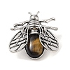 Natural Tiger Eye Brooch G-A226-04AS-10-1