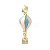 Brass Enamel Hot Air Balloon Pendants KK-H254-01G-02-1