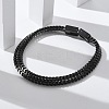 304 Stainless Steel Wheat Chain Bracelets for Women Men STAS-N117-02EB-3