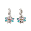 Rack Plating Alloy Rhinestone European Dangle Charms FIND-C055-21P-1