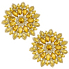 2Pcs Alloy with Rhinestone Handicraft Beading Appliques AJEW-FG0004-29E-1