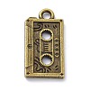 Tibetan Style Alloy Cassette Tape Pendants PALLOY-D203-01AB-2
