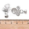 Brass Micro Pave Clear Cubic Zirconia Fold Over Clasps KK-Z080-05P-3