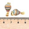 Brass Micro Pave Cubic Zirconia Pendants KK-H249-01G-3